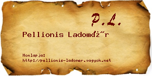 Pellionis Ladomér névjegykártya